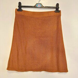 And Now This Knit Mini A-Line Skirt Size Large Sienna Brown Color Thick and Warm